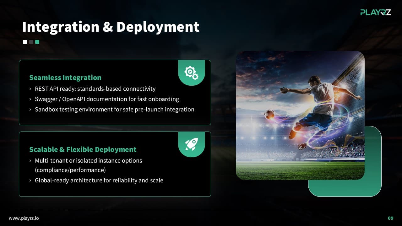 PLAYRZ SportsTech Platform Deck slide 9