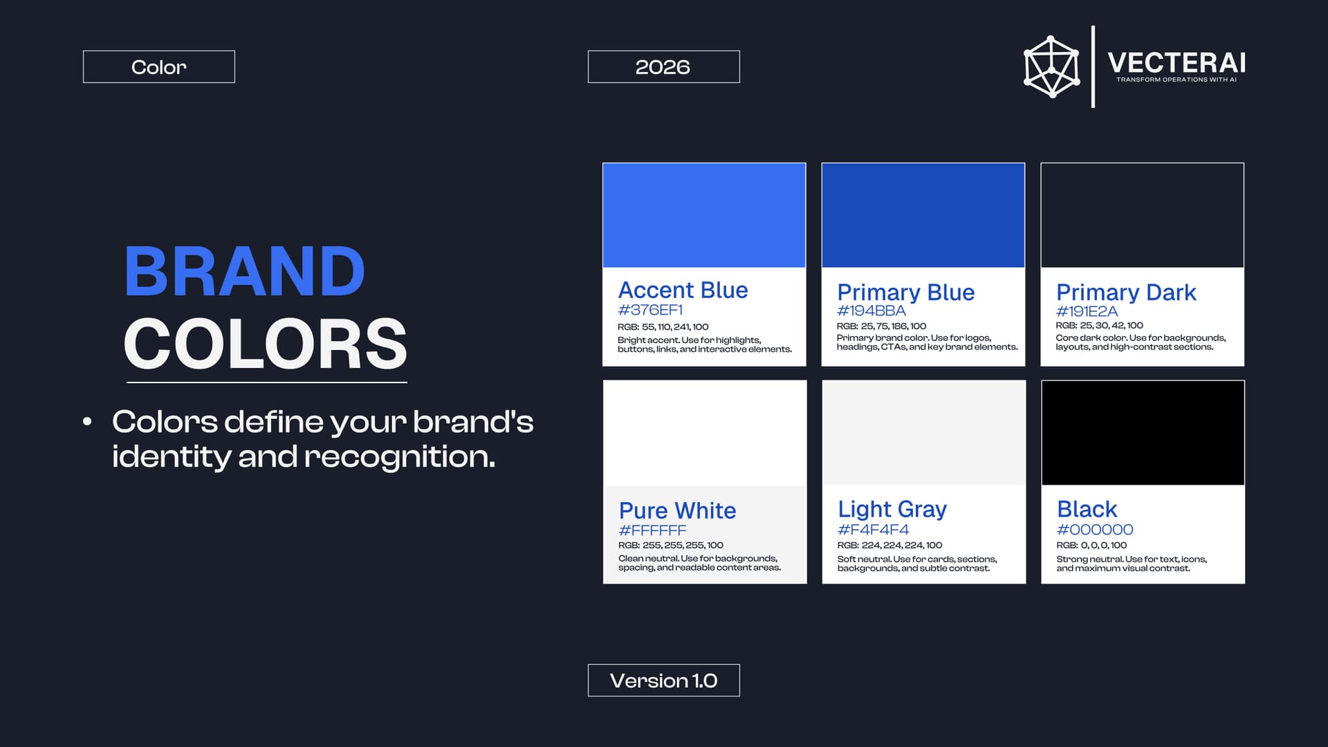 VECTERAI — Brand Identity slide 4